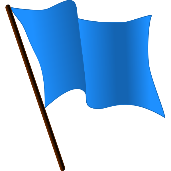 Blue Flag Waving Vector